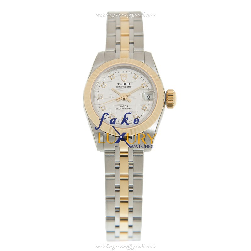 Tudor PRINCESS DATE 92513-62423-10DI-SVCL Automatic 18kt Gold & Steel Replica Watch - Image 2
