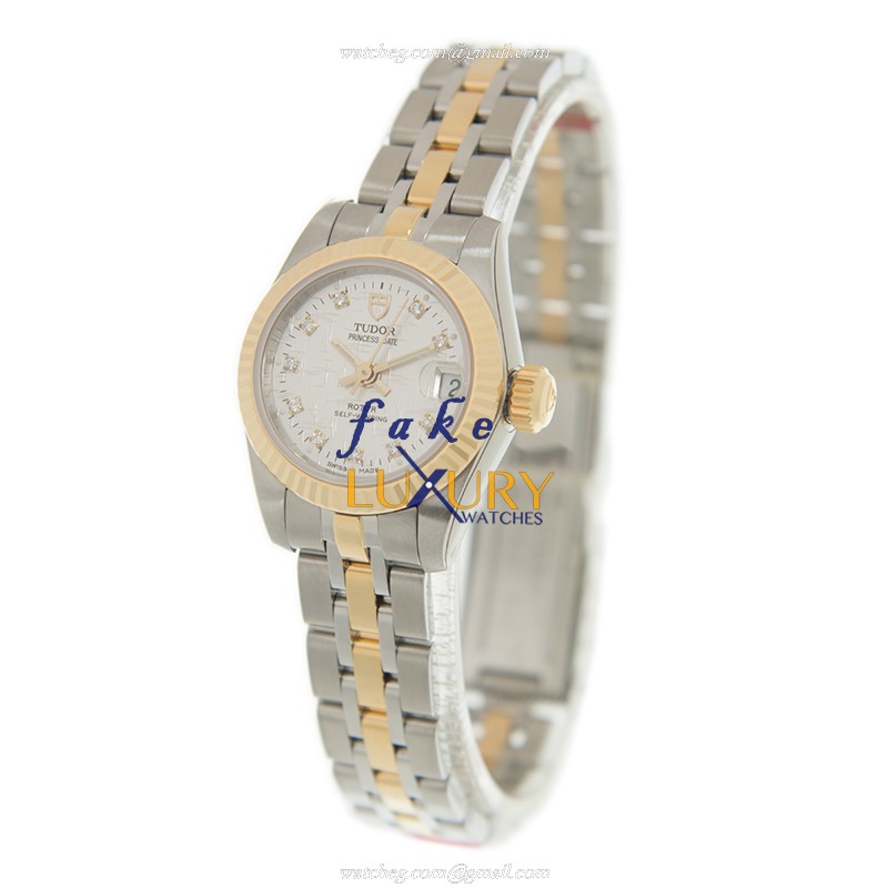 Tudor PRINCESS DATE 92513-62423-10DI-SVCL Automatic 18kt Gold & Steel Replica Watch - Image 3
