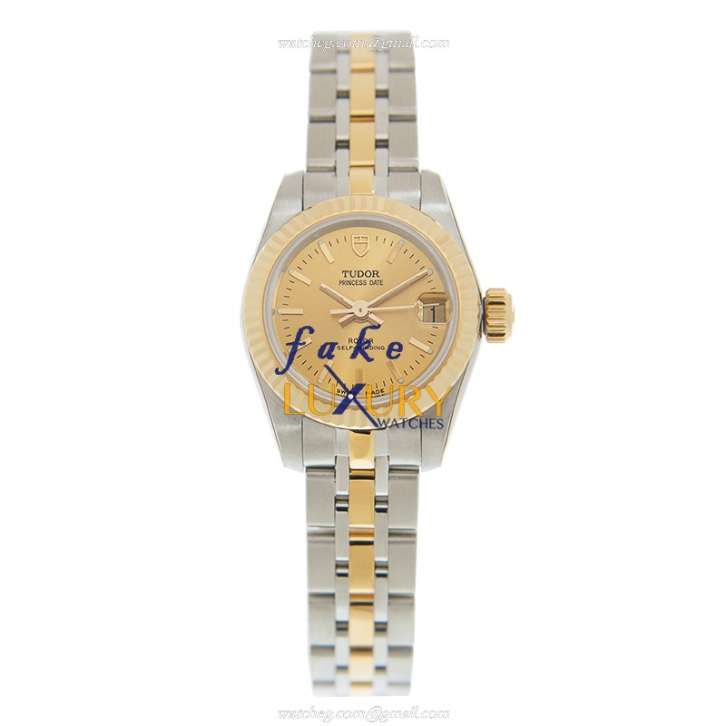 Tudor 92513-62423-CH PRINCESS DATE Automatic 18kt Gold Steel Case Sapphire Crystal Gold Dial Silver - Image 2