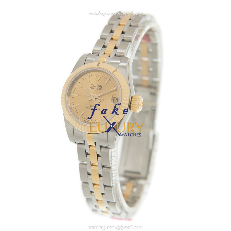 Tudor 92513-62423-CH PRINCESS DATE Automatic 18kt Gold Steel Case Sapphire Crystal Gold Dial Silver - Image 3