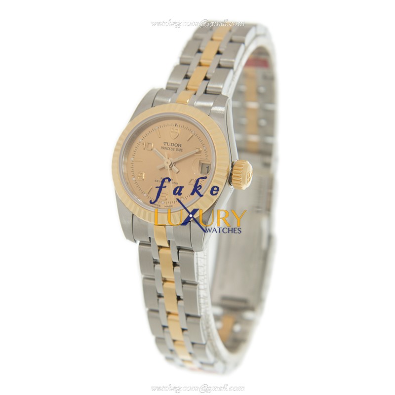 Tudor PRINCESS DATE 92513-62423-246810AR-CH Automatic 18kt Gold & Steel Case Silver Dial Watch - Image 3