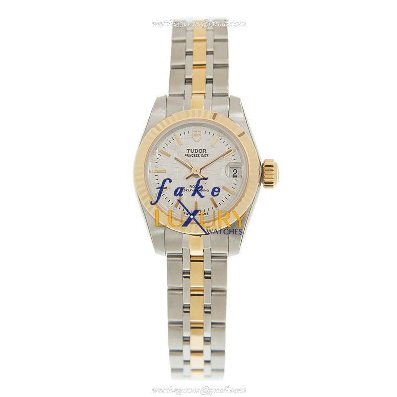 Tudor PRINCESS DATE 92513-62423-SVCL Replica Watch - Automatic, 18kt Gold & Steel Case, Silver Dial - Image 2