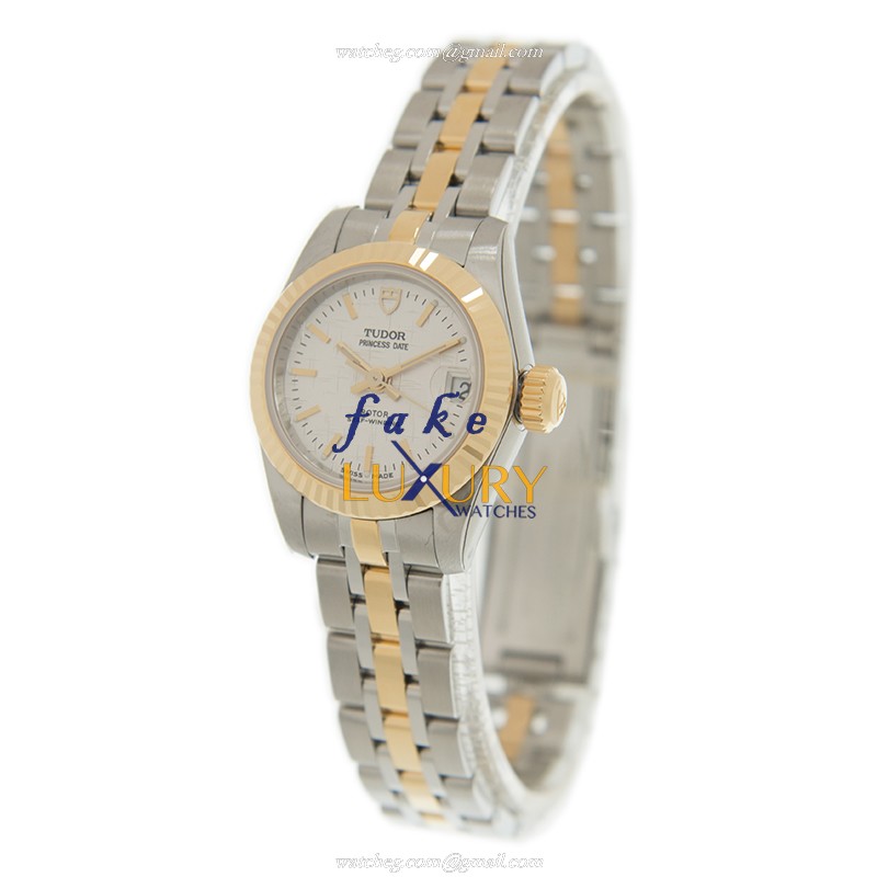 Tudor PRINCESS DATE 92513-62423-SVCL Replica Watch - Automatic, 18kt Gold & Steel Case, Silver Dial - Image 3