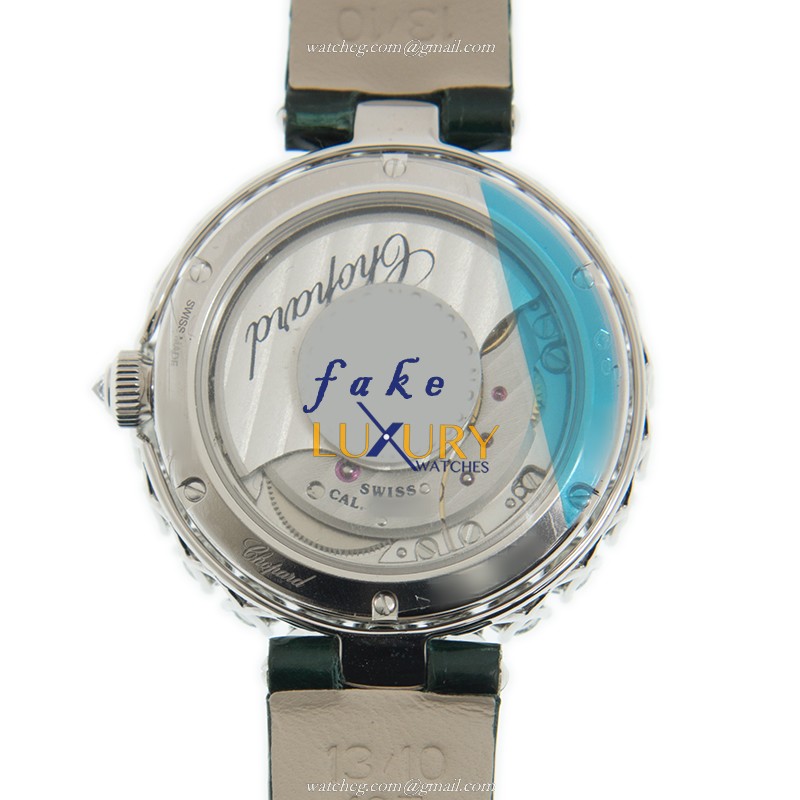 Chopard 13A378-1001 L Heure Du Diamant - Automatic - 18kt White Gold - Green Dial - Replica Watch - Image 3