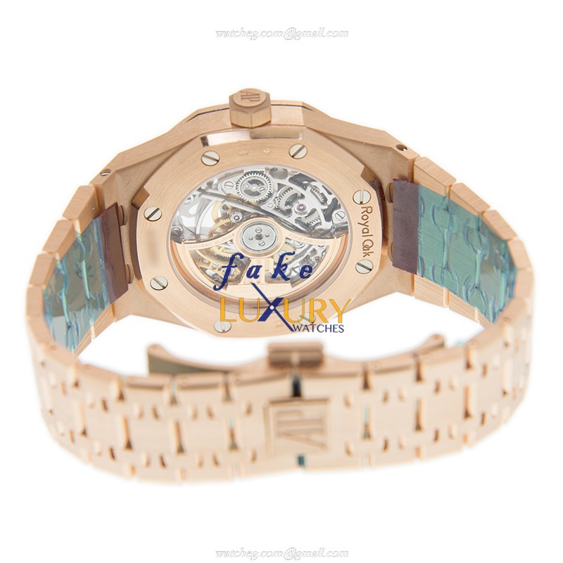 Audemars Piguet Royal Oak 15467OR.OO.1256OR.01 Automatic Silver Dial 18kt Rose Gold Replica Watch - Image 4