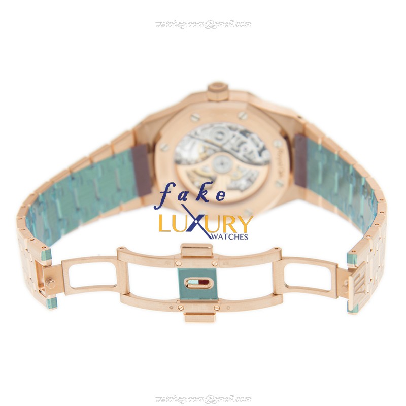 Audemars Piguet Royal Oak 15467OR.OO.1256OR.01 Automatic Silver Dial 18kt Rose Gold Replica Watch - Image 5