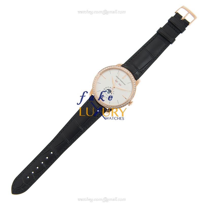 Girard Perregaux 49535-D52-A151-BK6A Replica Watch, 40mm, Automatic, White Dial, Rose Gold & - Image 2