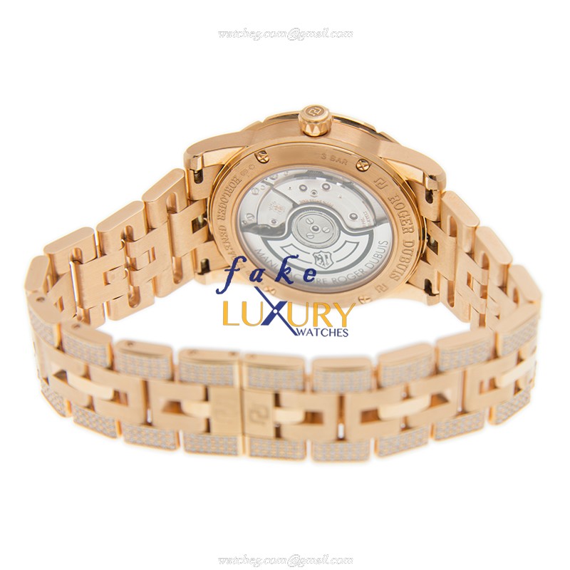 Roger Dubuis RDDBEX0381 Excalibur Replica Watch, Automatic, White Dial, 18kt Rose Gold & Diamonds - Image 4