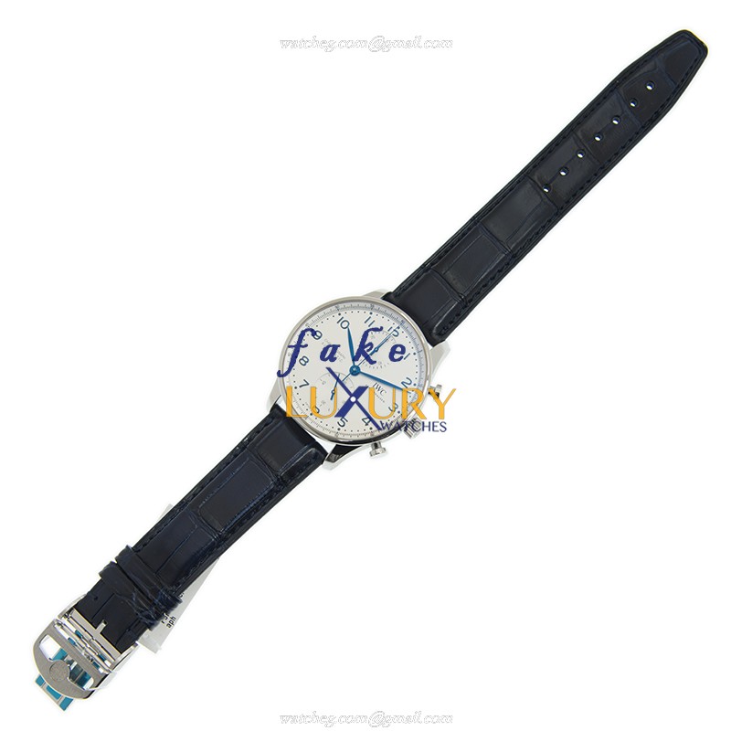 IWC IW371605 Portuguese Automatic Stainless Steel Blue Alligator Replica Watch - Image 2