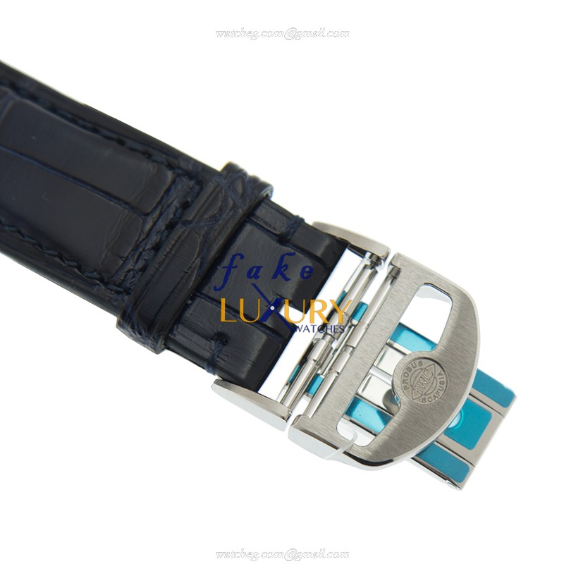 IWC IW371605 Portuguese Automatic Stainless Steel Blue Alligator Replica Watch - Image 4