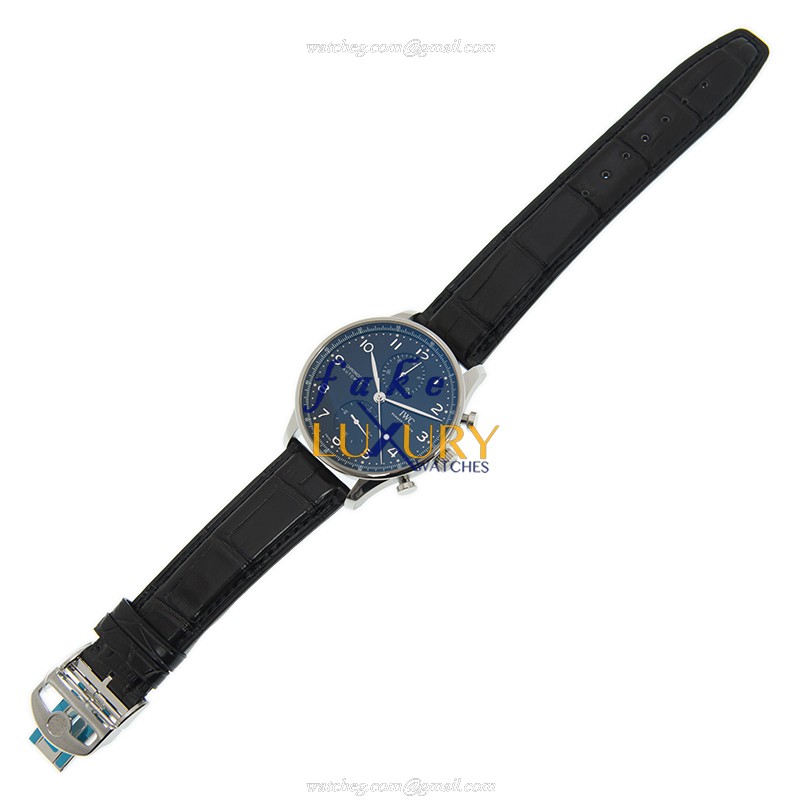 IWC IW371609 Portuguese - Replica Watch - Automatic - Steel Case - Black Dial - Alligator Strap - Image 2