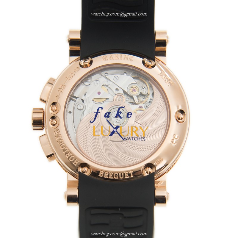 Breguet 5827BR/12/5ZU MARINE Replica Watch Automatic Movement Silver Dial 18kt Rose Gold Case - Image 3