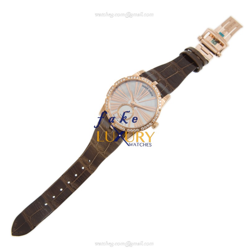 Roger Dubuis EXCALIBUR RDDBEX0493 Automatic 18kt Rose Gold Diamonds White Dial Replica Watch - Image 2