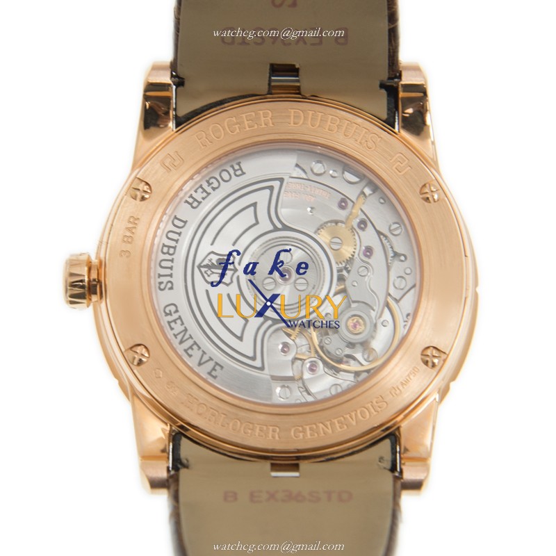 Roger Dubuis EXCALIBUR RDDBEX0493 Automatic 18kt Rose Gold Diamonds White Dial Replica Watch - Image 3