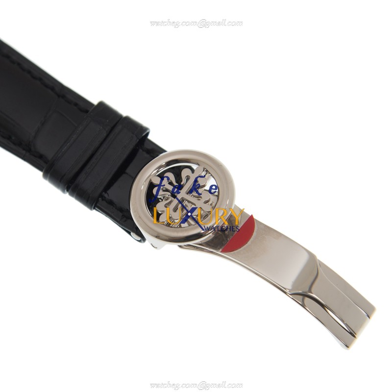 Patek Philippe 5230G-014 Replica Watch - Automatic - 18kt White Gold - White Dial - Black Leather - Image 4