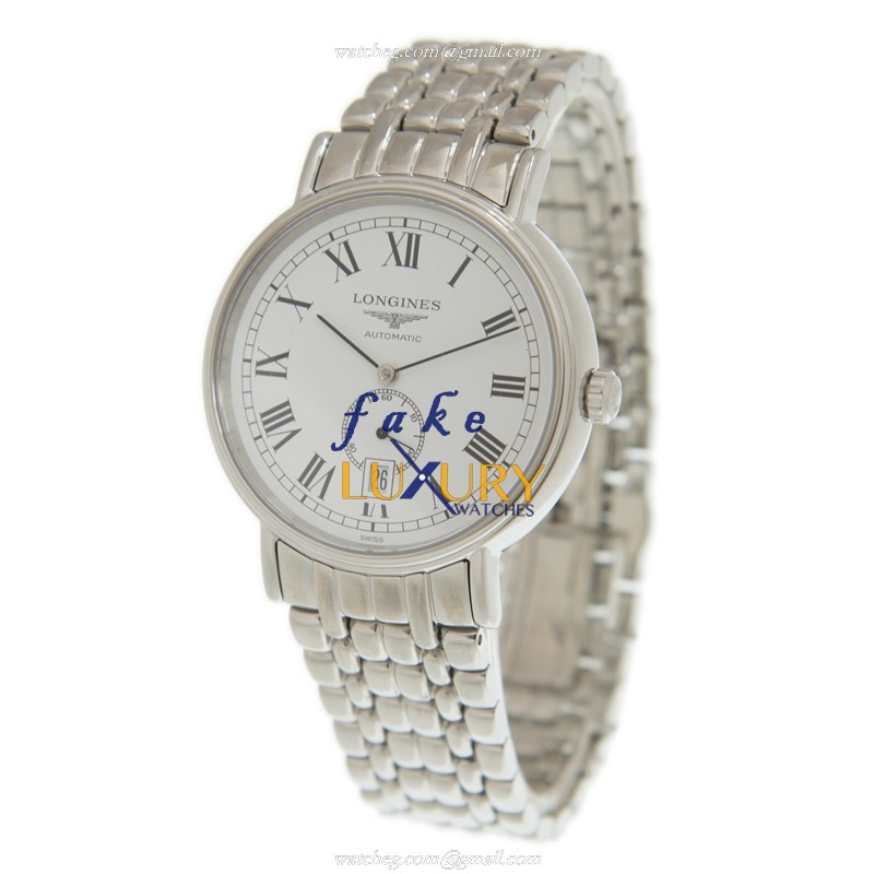 Longines L4.905.4.11.6 PRESENCE Auto Stainless Steel Replica Watch - White Dial, Silver Band - Image 3