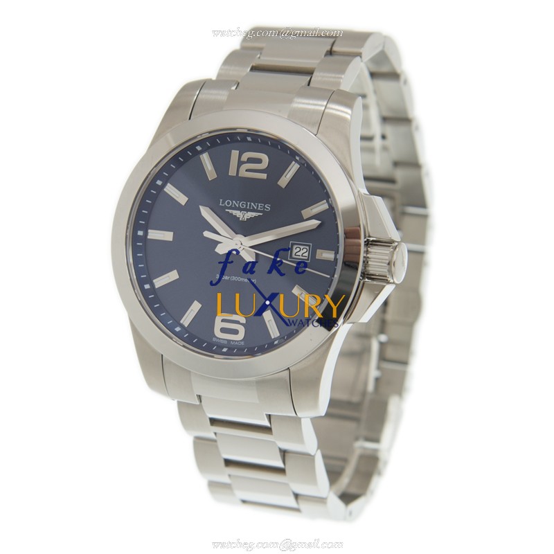 Longines L3.760.4.96.6 Quartz Stainless Steel Replica Watch, Blue Dial, Silver Strap - Image 3