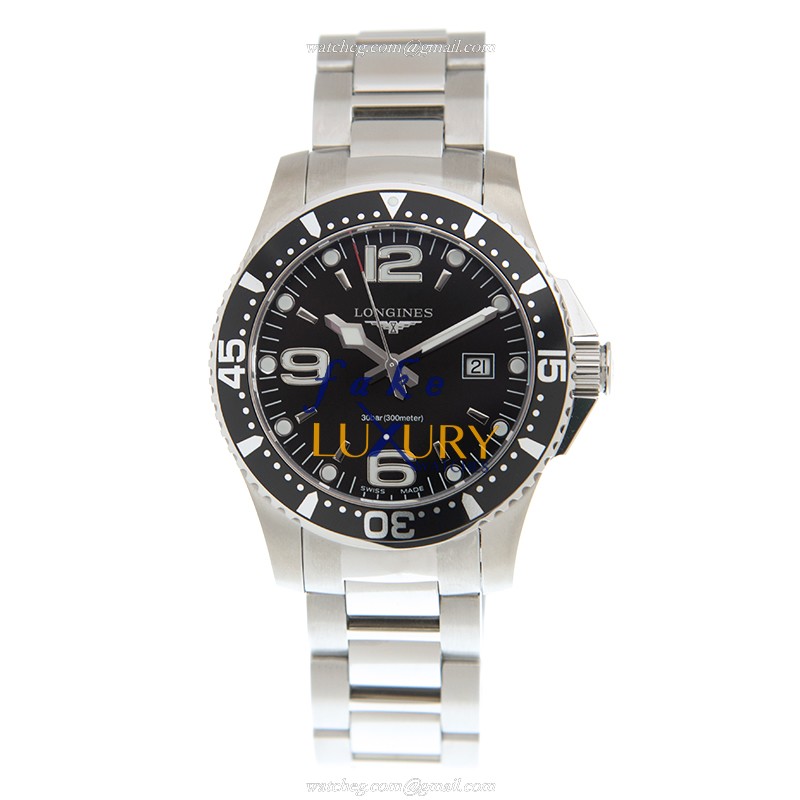 Longines L3.730.4.56.6 Conquest - Replica Watch - Automatic - Black Dial - Steel Bracelet - Image 2