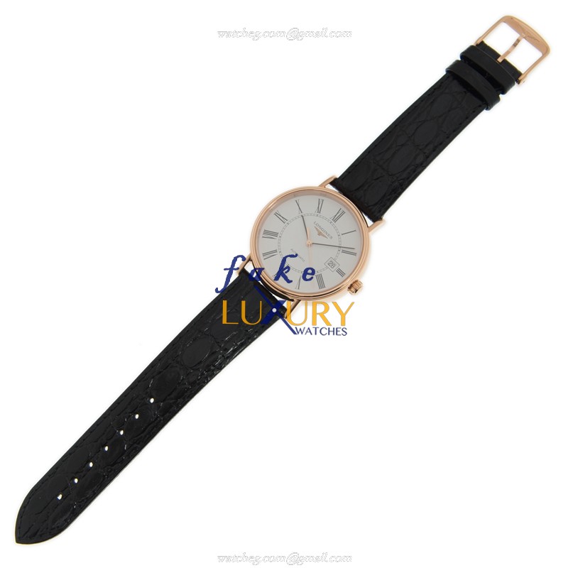 Longines PRESENCE L4.922.1.11.2 - Automatic - 18kt Rose Gold - White Dial - Replica Watch - Image 2