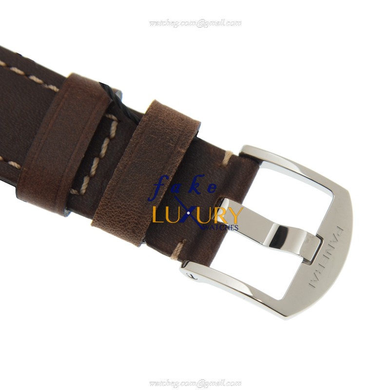 Panerai PAM01046 Luminor Due 42mm Automatic Steel White Dial Brown Cowhide Strap Replica Watch - Image 4