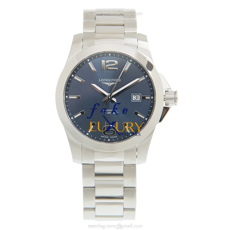 Longines Conquest L3.777.4.99.6 Automatic Blue Dial Silver Stainless Steel Strap Replica Watch - Image 2