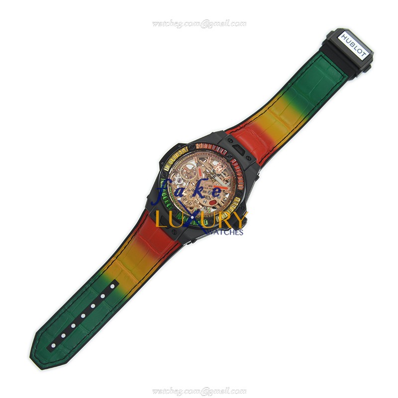 Hublot 414.CI.4010.LR.4096.NJA19 | Manual Wind | Ceramic Case | Transparent Skull Dial - Image 2