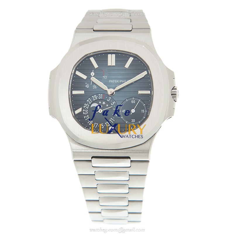 Patek Philippe 5712/1A-001 Replica Watch, Blue Dial, Automatic, Stainless Steel Case Bracelet - Image 2