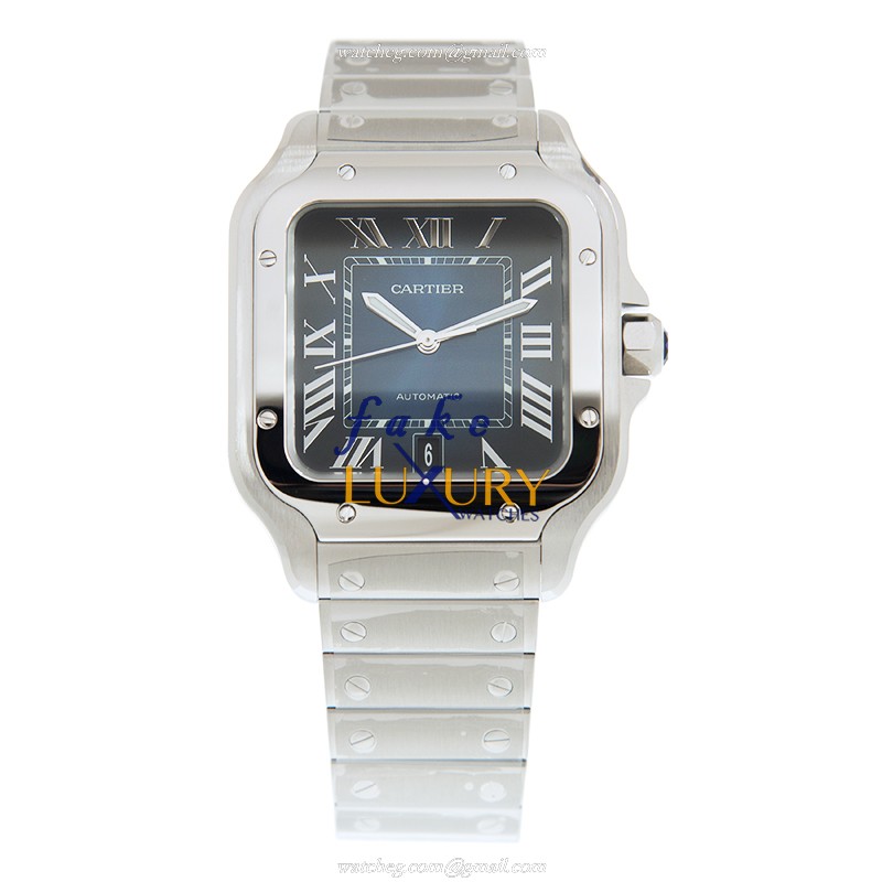 Cartier WSSA0030 - Santos De Cartier Automatic - 39.8mm - Blue Dial - Silver Stainless Steel Strap - Image 2