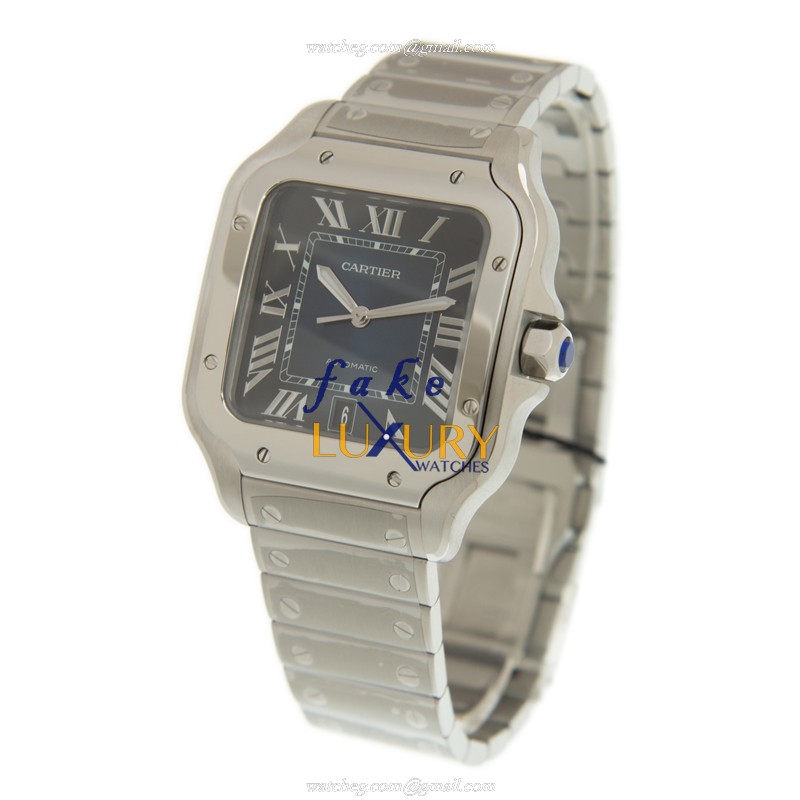 Cartier WSSA0030 - Santos De Cartier Automatic - 39.8mm - Blue Dial - Silver Stainless Steel Strap - Image 3