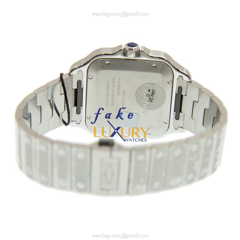 Cartier WSSA0030 - Santos De Cartier Automatic - 39.8mm - Blue Dial - Silver Stainless Steel Strap - Image 4