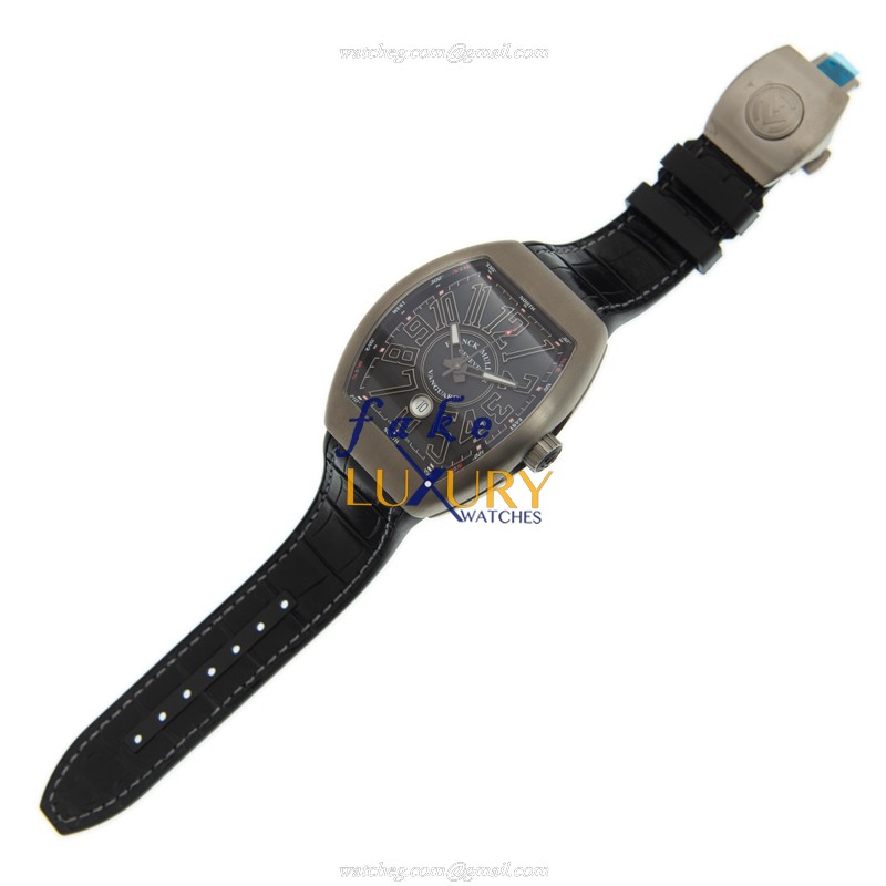 Franck Muller V 45 SC DT TT.BR.NR VANGUARD Replica Watch, Automatic, Gray Dial, Titanium Case - Image 2