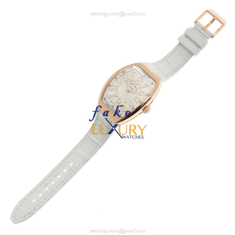 Franck Muller V 32 CH 5N.BC Crazy Hours Auto 18kt Rose Gold Replica Watch, Auto, White Dial - Image 2