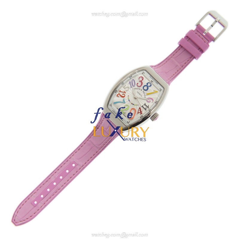 Franck Muller V 32 CH COL DRM AC.RS Crazy Hours Automatic Stainless Steel & Diamond Replica Watch - Image 2