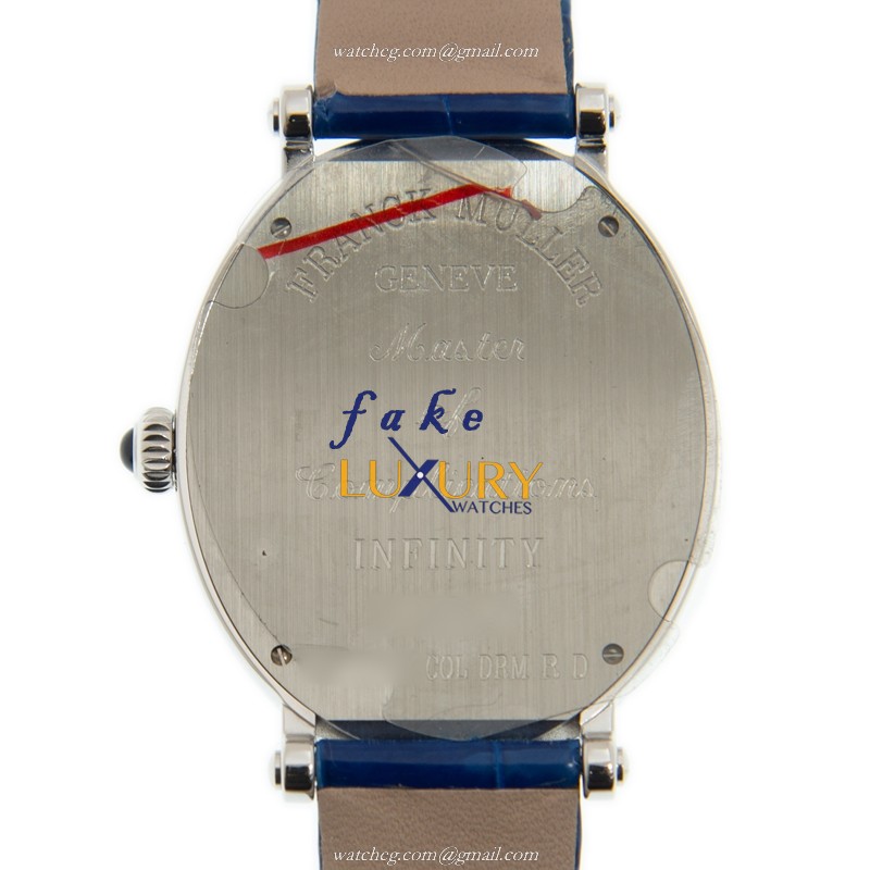 Franck Muller 1638 B QZ COL DRM R D AC INFINITY Quartz Replica White Dial Leather Band Steel Case - Image 3