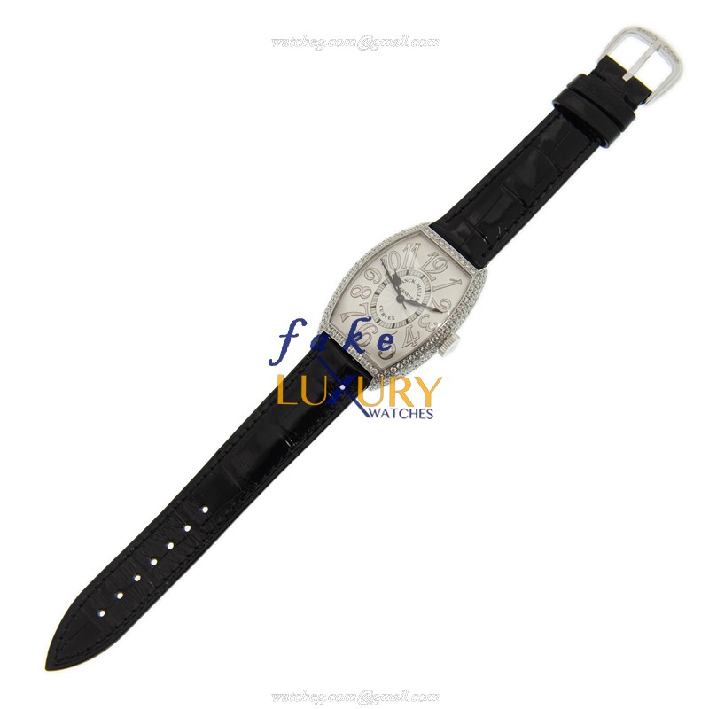 Franck Muller 5850 SC D REL OG Replica Watch With Automatic Movement, White Dial, 18kt Gold & - Image 2