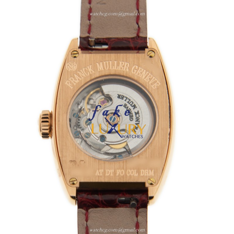 Franck Muller 1750 SC AT DT FO COL DRM 5N Cintree Curvex Replica Watch, White Dial, Rose Gold Case - Image 3