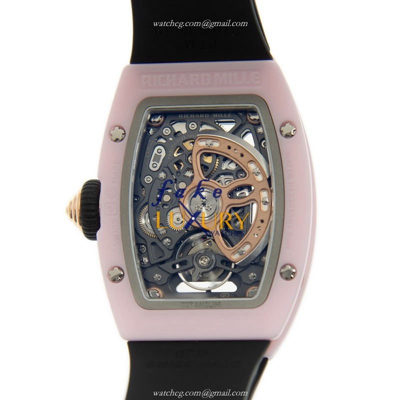 Richard Mille RM07-01 RG-TZP-P - Replica Watch - Automatic - Ceramic Case - Black Rubber Strap - Image 3