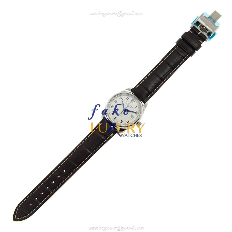 Longines L2.257.4.78.3 Master Auto Movt Stainless Steel Alligator Band Silver Dial Replica Watch - Image 2