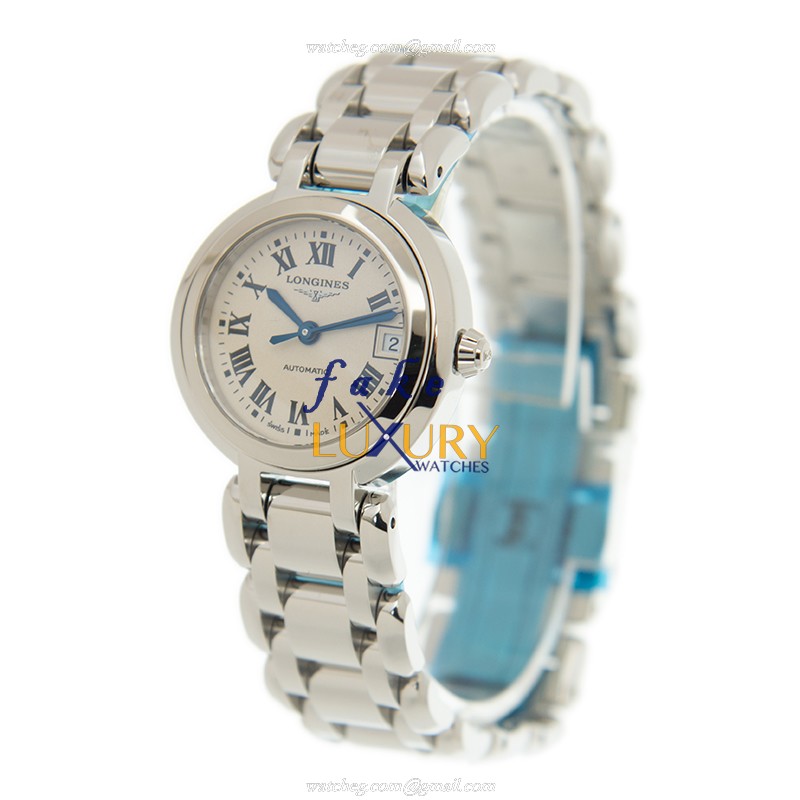 Longines L8.111.4.71.6 PRIMA LUNA Automatic Stainless Steel Replica Watch - White Dial, Silver Strap - Image 3
