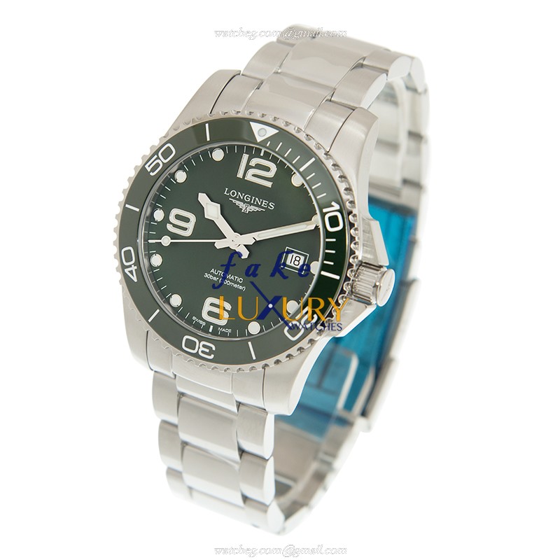 Longines Conquest L3.781.4.06.6 - Replica Watch - Automatic - Green Dial - Ceramic & Steel Case - Image 3