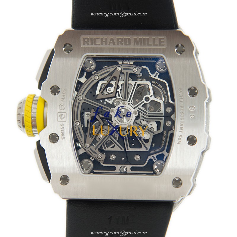 Richard Mille RM11-03 WG DIA Automatic - 18kt White Gold Diamond - Silver Dial - Replica Watch - Image 3