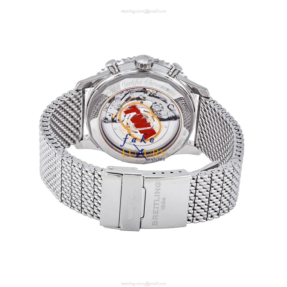 Breitling AB01219A1G1A1 Navitimer 1 Replica Watch, 43mm, Automatic, Silver Dial, Steel Bracelet - Image 3