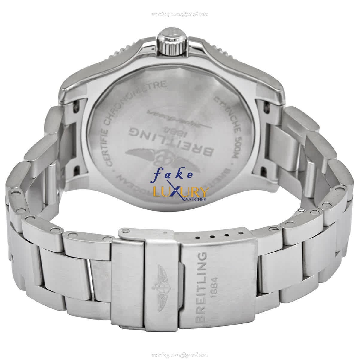 Breitling A17366021B1A1 Superocean Replica Watch, Automatic, Black Dial, Steel Bracelet - Image 3