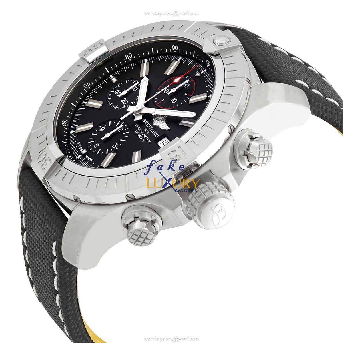 Breitling A13375101B1X1 Avenger II Replica Watch, Black Dial, Steel Case, Automatic - Image 2