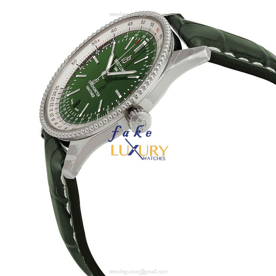 Breitling A173261A1L1P2 Navitimer 1 Replica Watch, Automatic Movement, Green Dial - Image 2