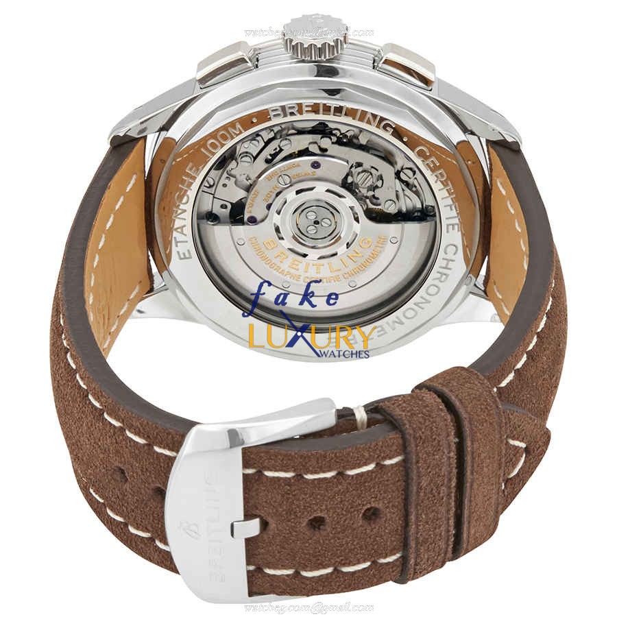 Breitling Premier AB0118221C1X2 - Replica Watch - Blue Dial - Automatic - Steel Case - Brown - Image 3