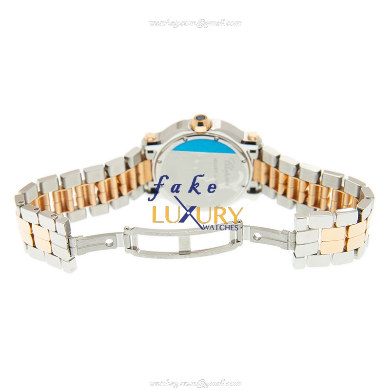 -278488-9001 - Chopard Happy Sport Quartz Replica Watch - 18kt Rose Gold & Steel Case - Image 5