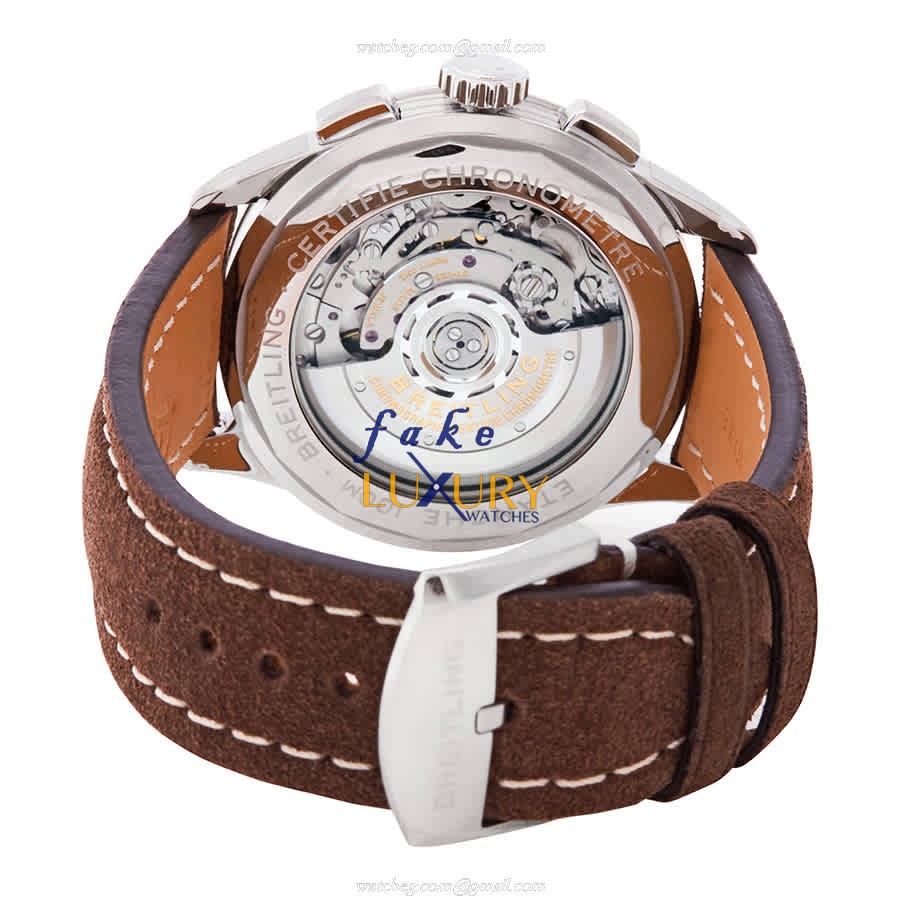 Breitling Premier AB0118A61C1X3 | Automatic | Blue Dial | Brown Leather | Steel | Replica Watch - Image 3