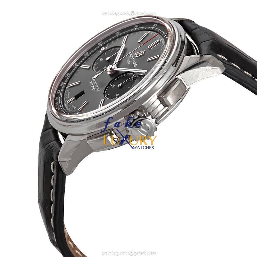 Breitling AB0118221B1P2 Premier Replica Watch, Automatic, Dark Grey Dial, Steel Case - Image 2