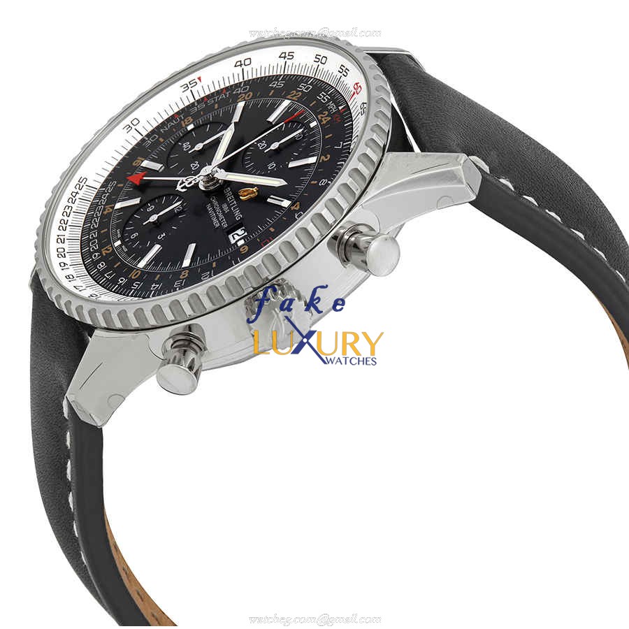 Breitling A24322121B2X2 Navitimer 1 Replica Watch, Automatic, Black Dial, Steel Case, Cowhide Strap - Image 2